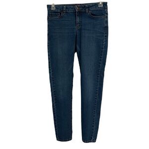 Elle Paris Jeans Women 8 Blue Mid Rise Skinny Medium Wash Preppy Comfy Stretch